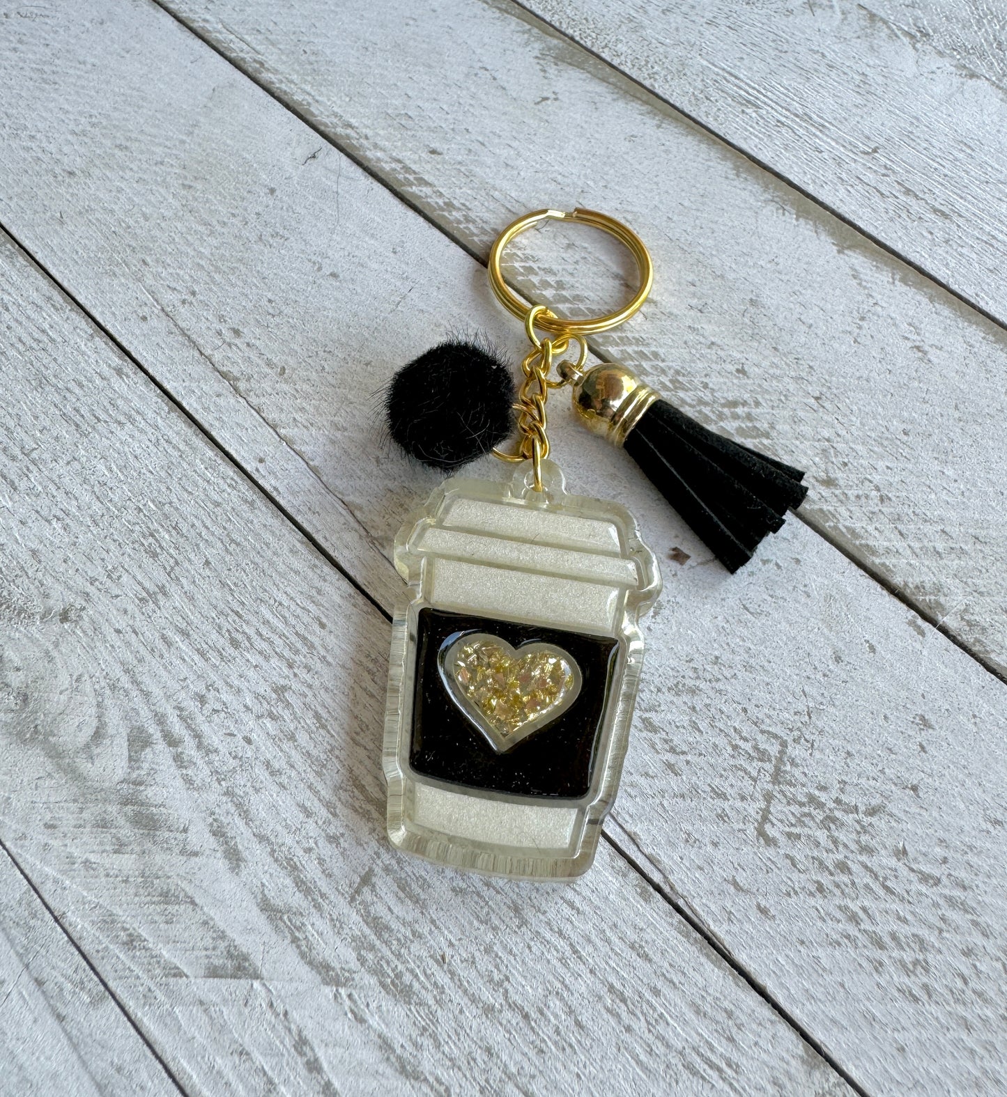 Heart Coffee Cup Keychain Collection