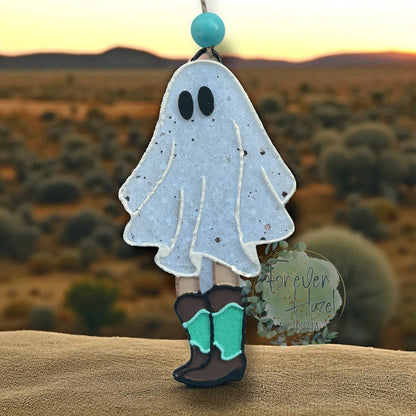 Cowgirl Ghost Freshie | Spooky Aroma Bead Air Freshener