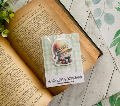 Pastel Rainbow Gnome Magnetic Bookmark
