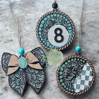 Tooled Leather Look Freshies: Western Aroma Bead Air Fresheners