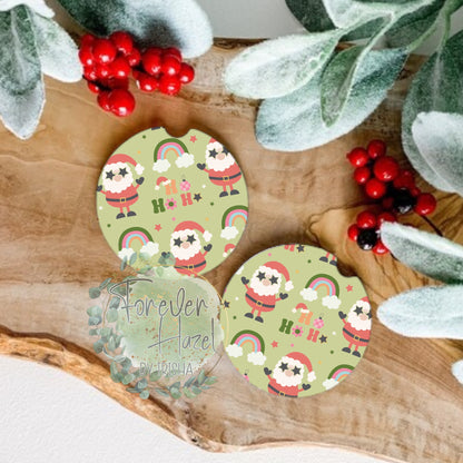 Ho Ho Ho Car Coaster Set