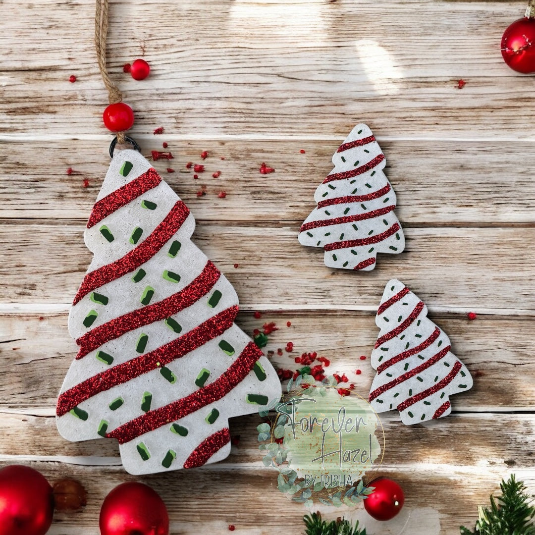 Christmas Tree Cake Theme Freshie: Holiday Aroma Bead Air Freshener