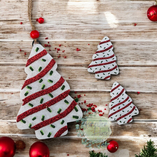 Christmas Tree Cake Theme Freshie: Holiday Aroma Bead Air Freshener