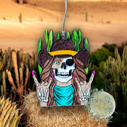 Western Freshie | Skeleton Rocker Chic Freshie | Western Sunflower Freshie | Cow Print Bucking Bronco Freshie | Cow Print Bull Skull Freshie