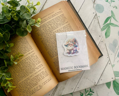 Pastel Rainbow Gnome Magnetic Bookmark