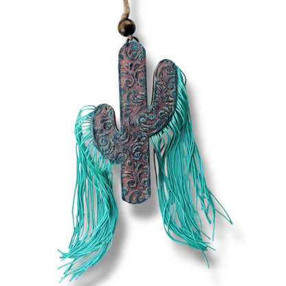 Tooled Leather Look Cactus Freshie