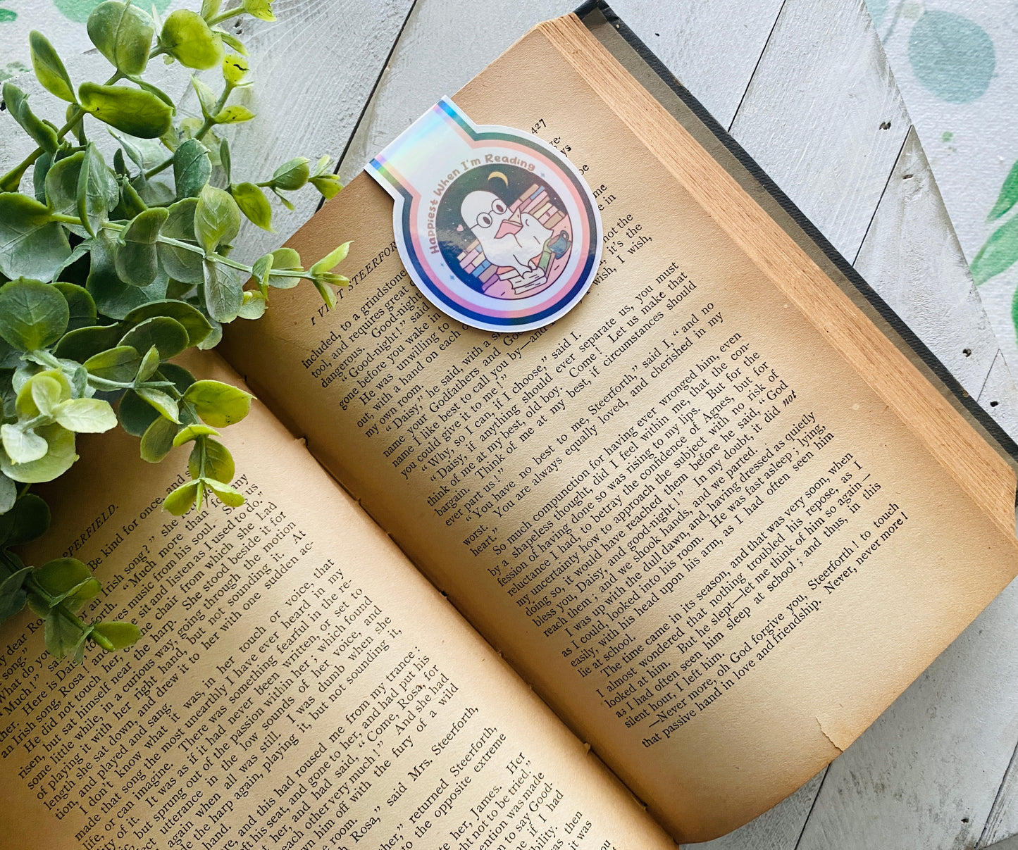 Happiest When I'm Reading Ghost Magnetic Bookmark