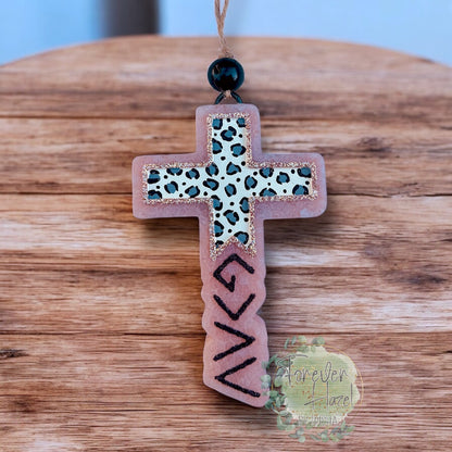 Greater Than The Highs and Lows Cross Freshie: Religious Aroma Bead Air Freshener