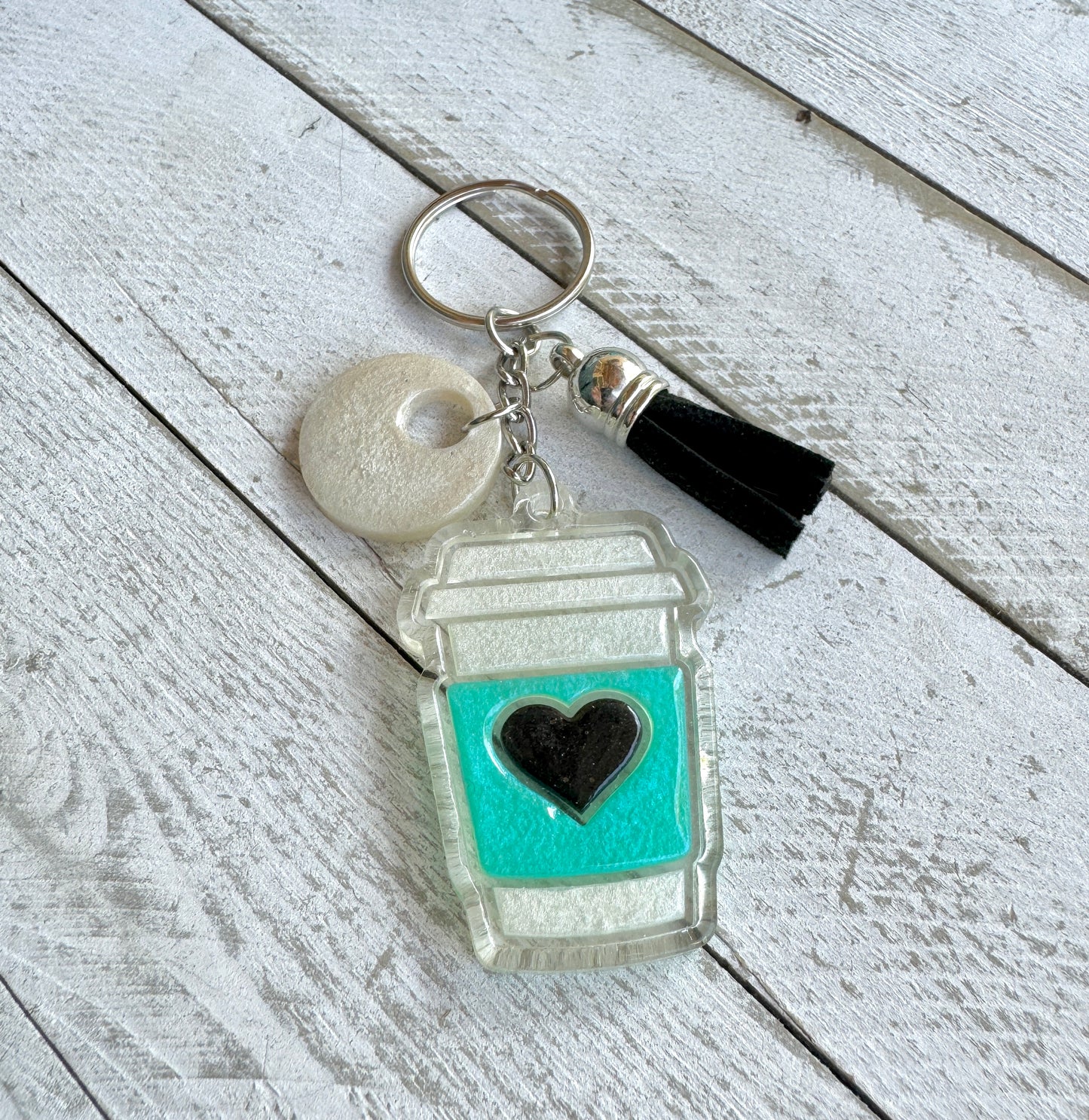 Heart Coffee Cup Keychain Collection