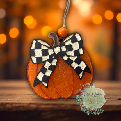 Autumn Pumpkins Freshie: Autumn Aroma Bead Air Freshener