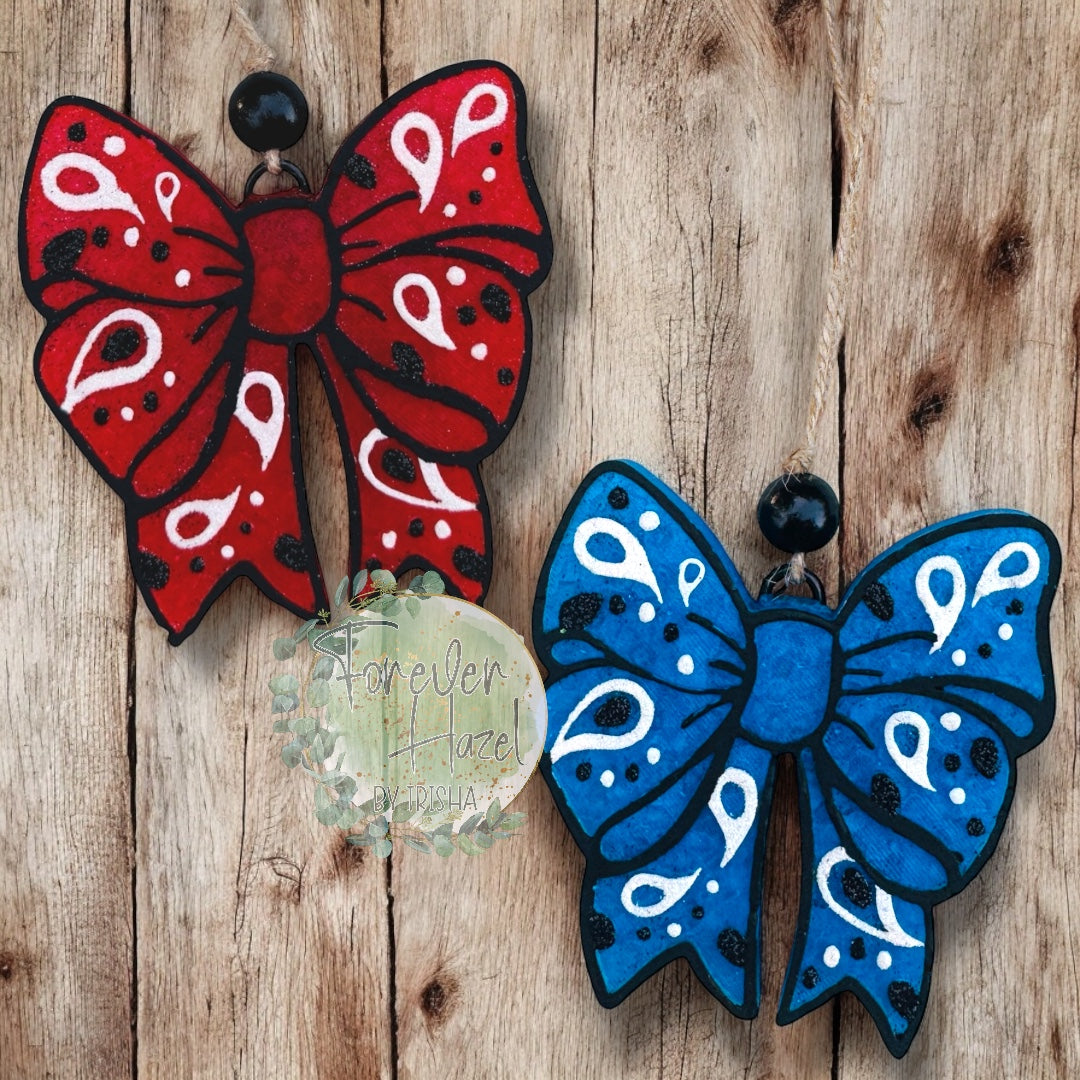 Bandana Bow Freshie: Western Aroma Bead Air Freshener