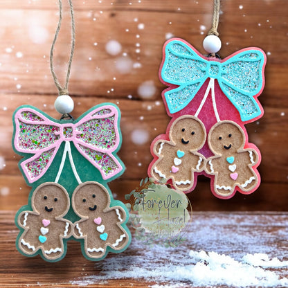 Gingerbread with Bow Freshie | Holiday Aroma Bead Air Freshener