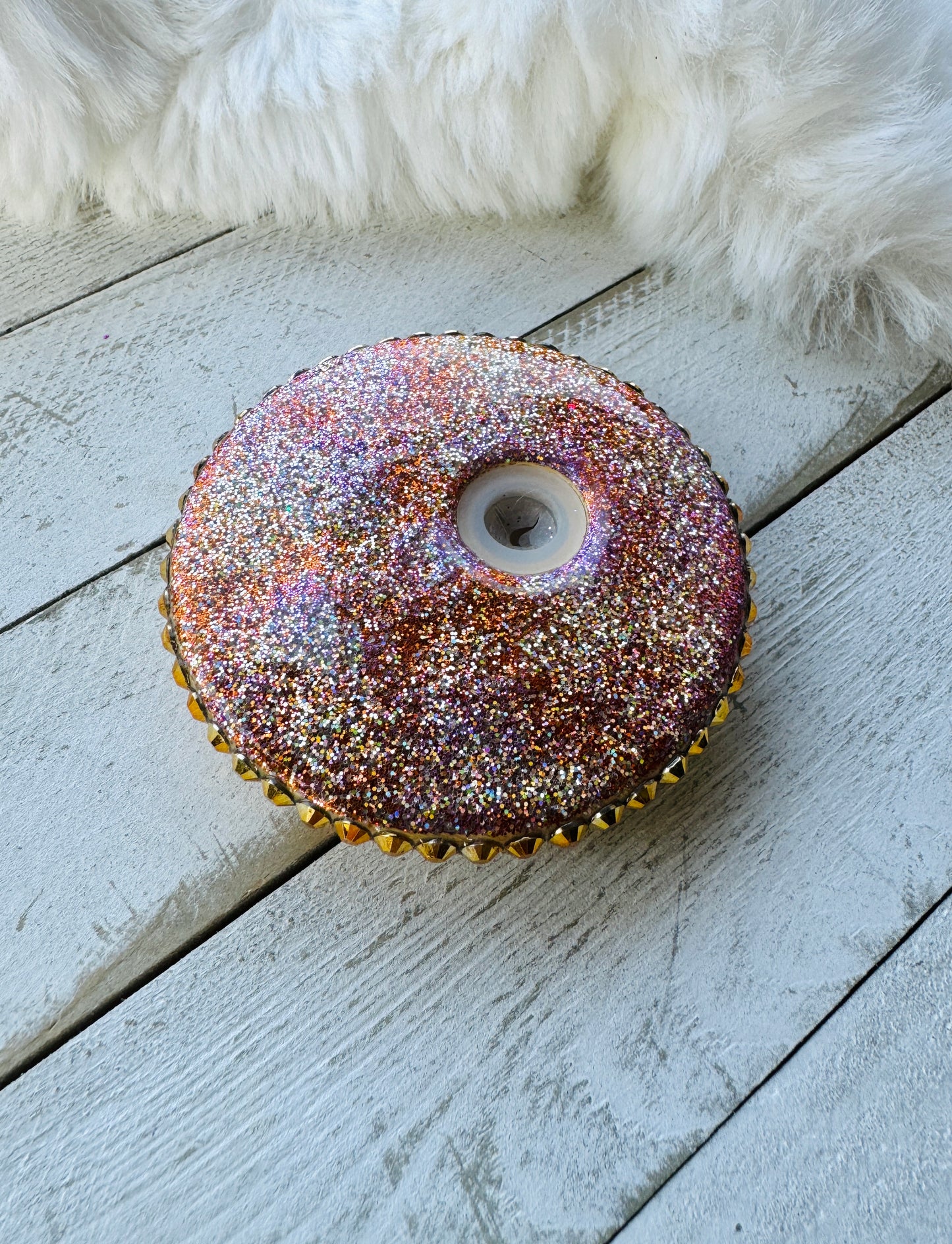 Floral Ghost Frosted Glass Can