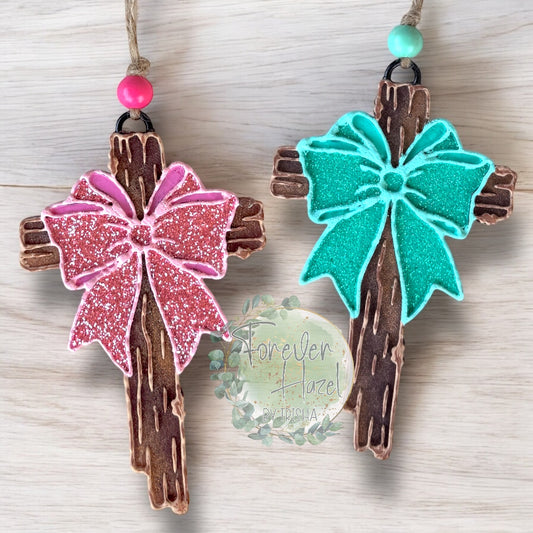 Cross With Ribbon Freshie