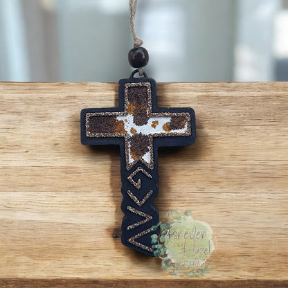 Greater Than The Highs and Lows Cross Freshie: Religious Aroma Bead Air Freshener