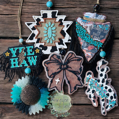 Western Rustic Car Freshie: Western Aroma Bead Air Fresheners