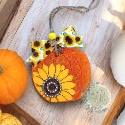 Sunflower Pumpkin Freshie: Autumn Aroma Bead Air Freshener
