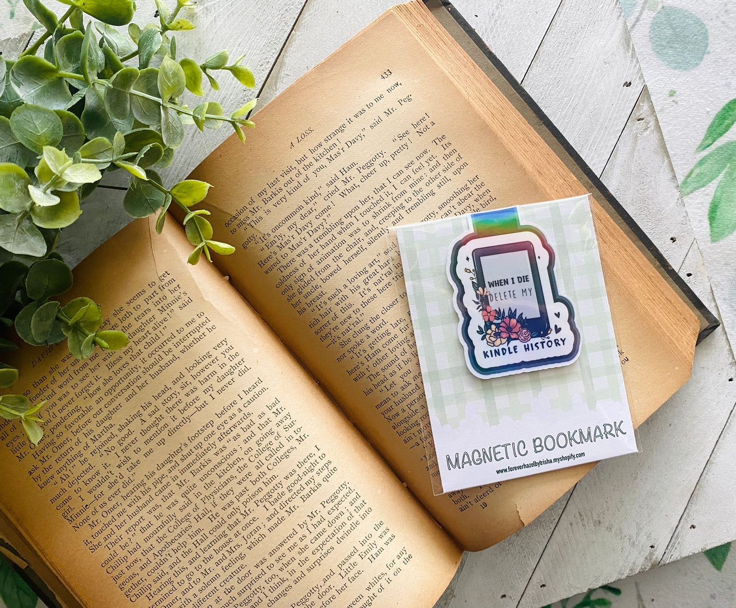 When I Die Delete My Kindle History Magnetic Bookmark