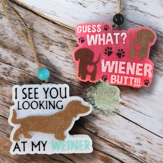 Funny Dachshund Car Freshie: Animal Aroma Bead Air Fresheners