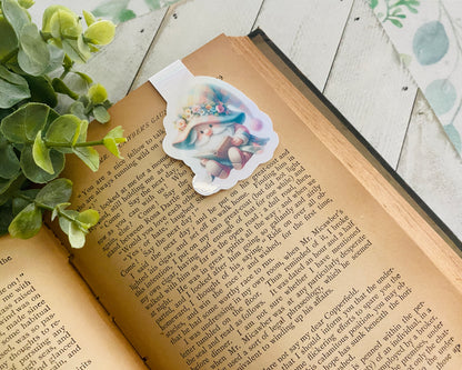 Pastel Rainbow Gnome Magnetic Bookmark
