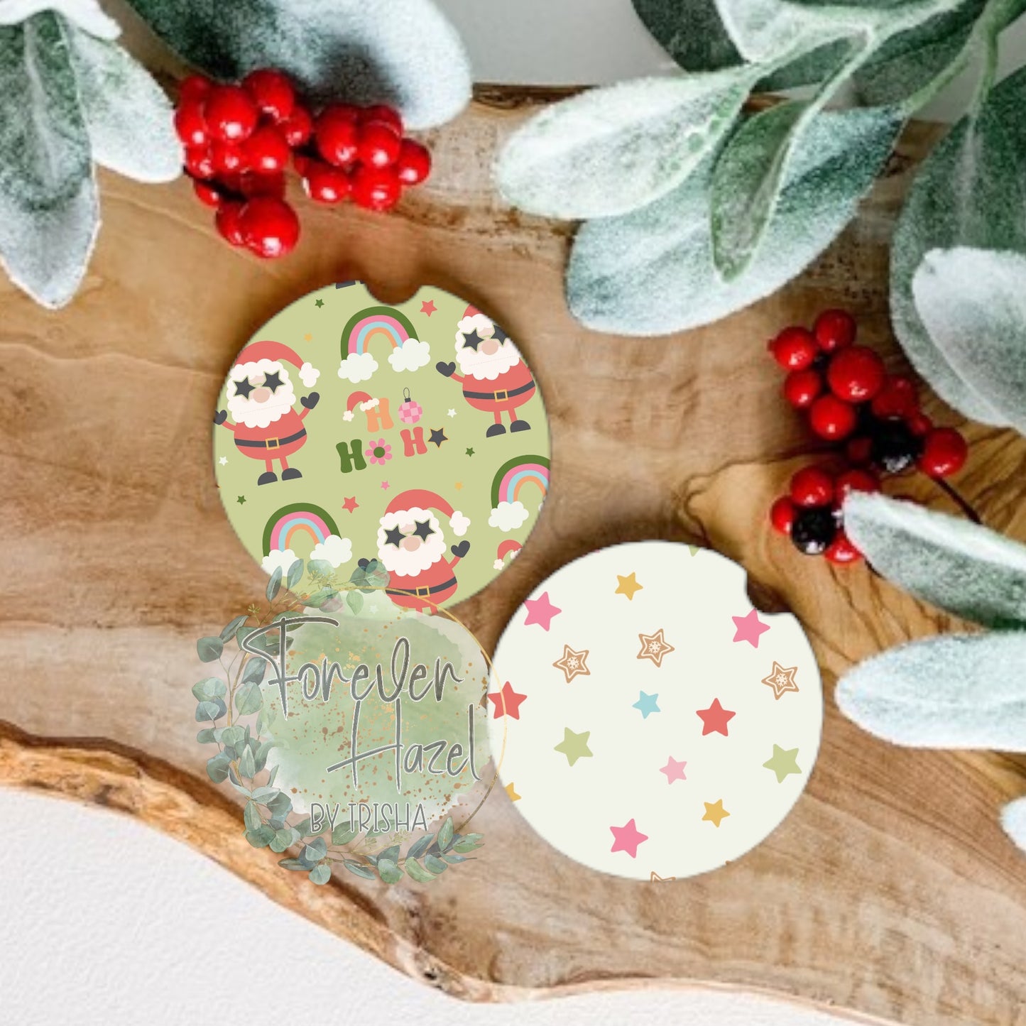 Ho Ho Ho Car Coaster Set