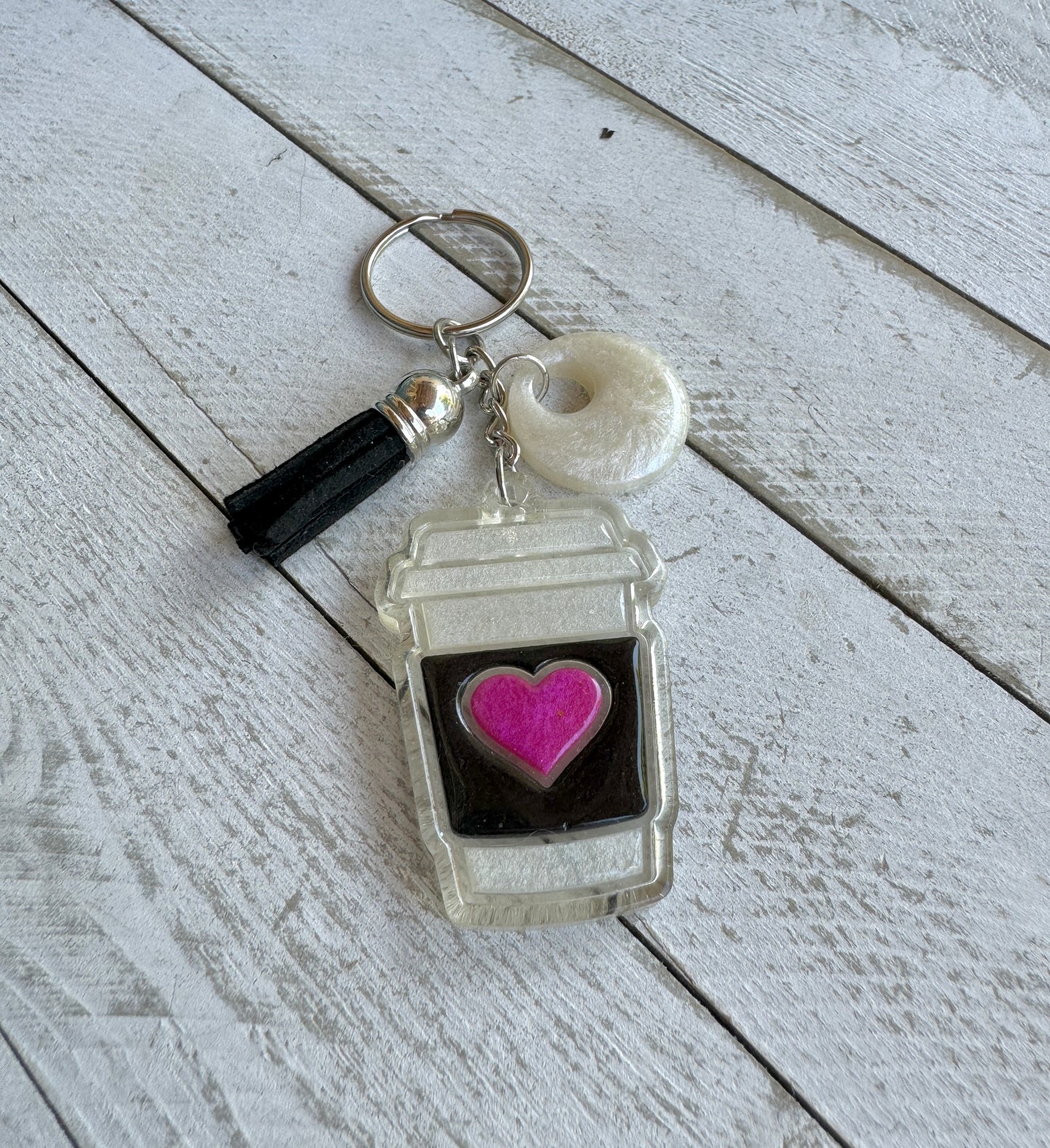 Heart Coffee Cup Keychain Collection