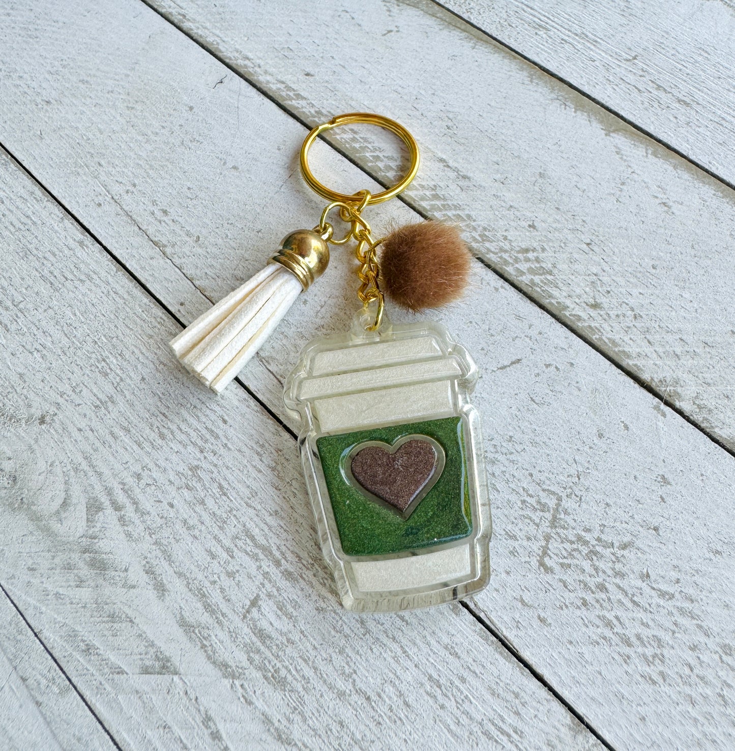 Heart Coffee Cup Keychain Collection