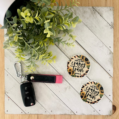 I Don't Ride On The Crazy Train I Drive It Car Coaster Set