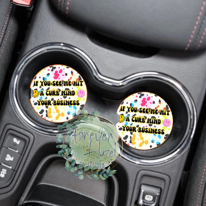 Mind Your Business Car Coaster Set