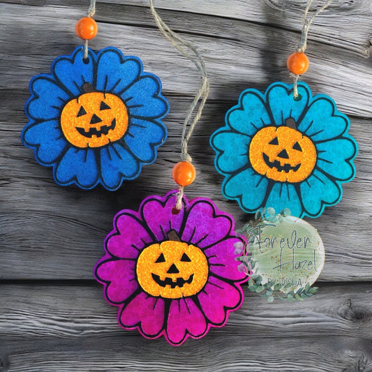 Flower Pumpkin Freshie | Spooky Aroma Bead Air Freshener