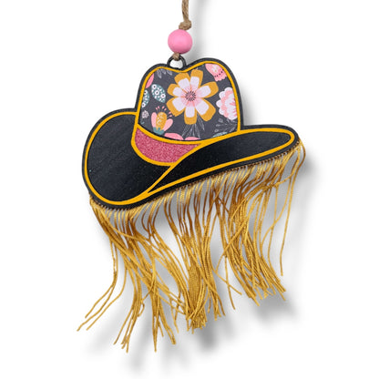 Floral Western Hat Freshie