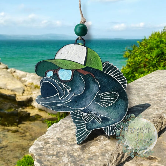 Bass Fish in Cap Freshie: Sports Aroma Bead Air Fresheners