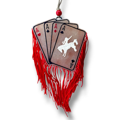 Bucking Bronco Ace Cards Freshie