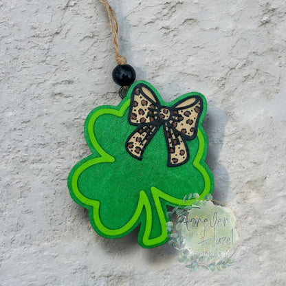Cheetah Clovet Freshie: St Patricks Day Aroma Bead Air Freshener: Car Coaster