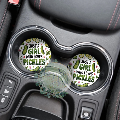 Just a Girl Who Loves Pickles Coaster Set