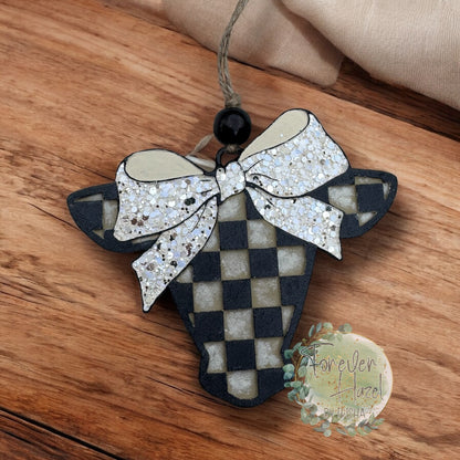 Western Cowgirl Freshie | Southern Mom Freshie | Checkered Cow with Bow Freshie | Horseshoe with Spade Freshie