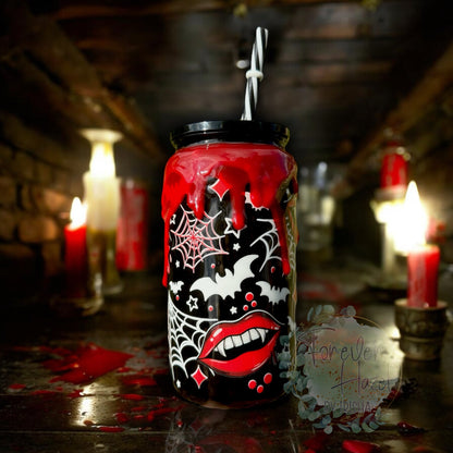 Vampire Bite 16oz Glass Can
