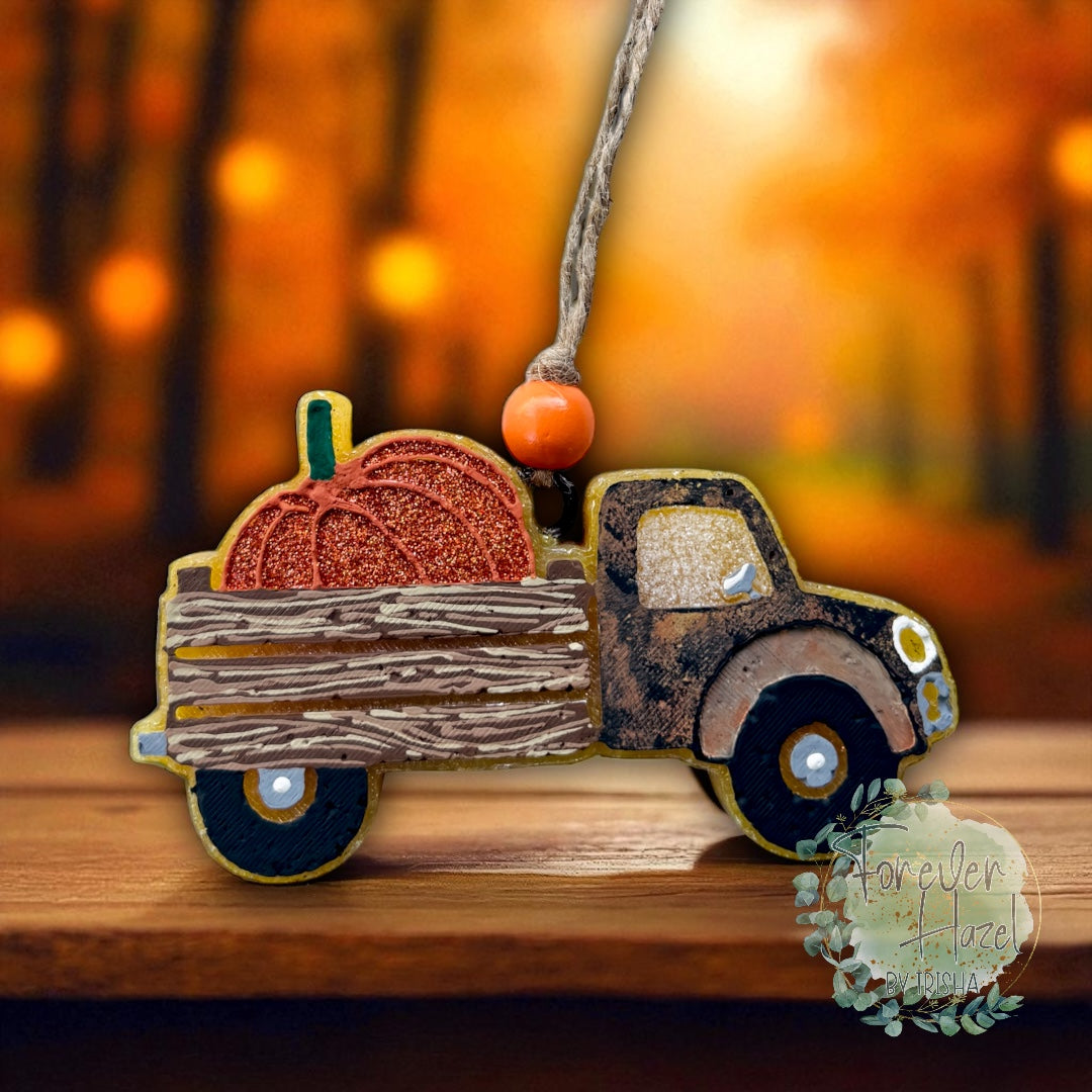 Autumn Pumpkins Freshie: Autumn Aroma Bead Air Freshener