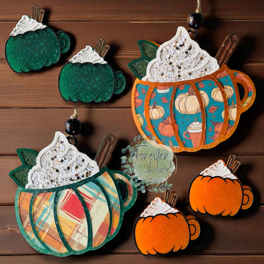 Pumpkin Mug Freshie | Autumn Aroma Bead Air Freshener