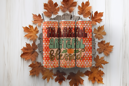 Thankful Grateful Blessed Tumbler