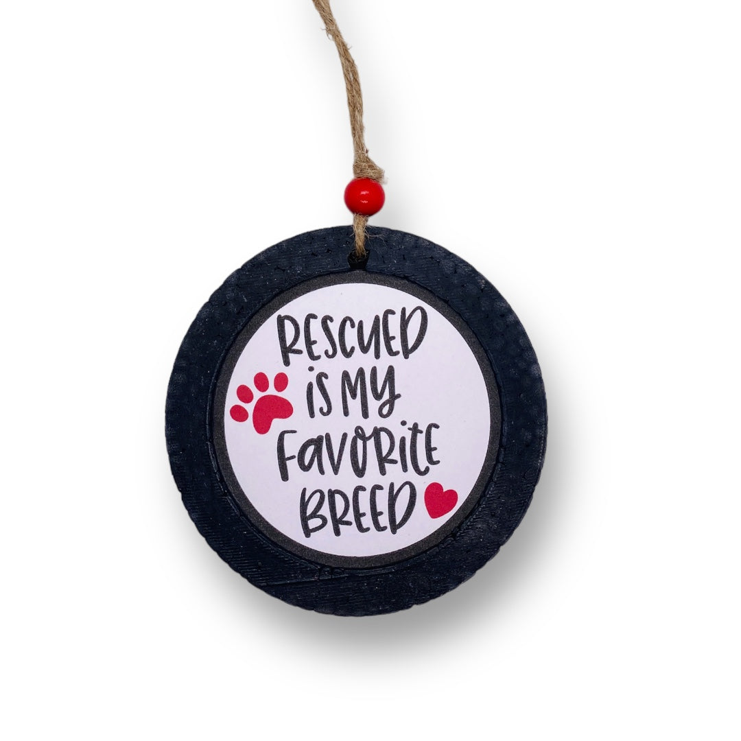 Rescued Is My Favorite Breed Freshie: Animal Aroma Bead Air Fresheners