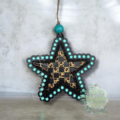 Distressed Western Car Freshies: Aroma Bead Air Freshener