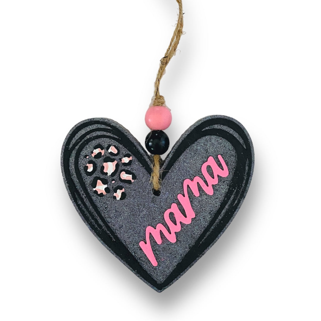 Glittery Mama Heart Freshie