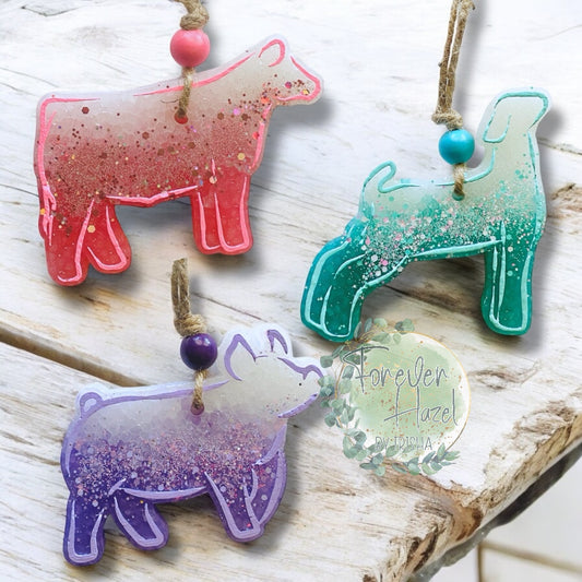 Pastel Show Animal Freshie | Show Goat Freshie | Show Cow Freshie | Show Pig Freshie