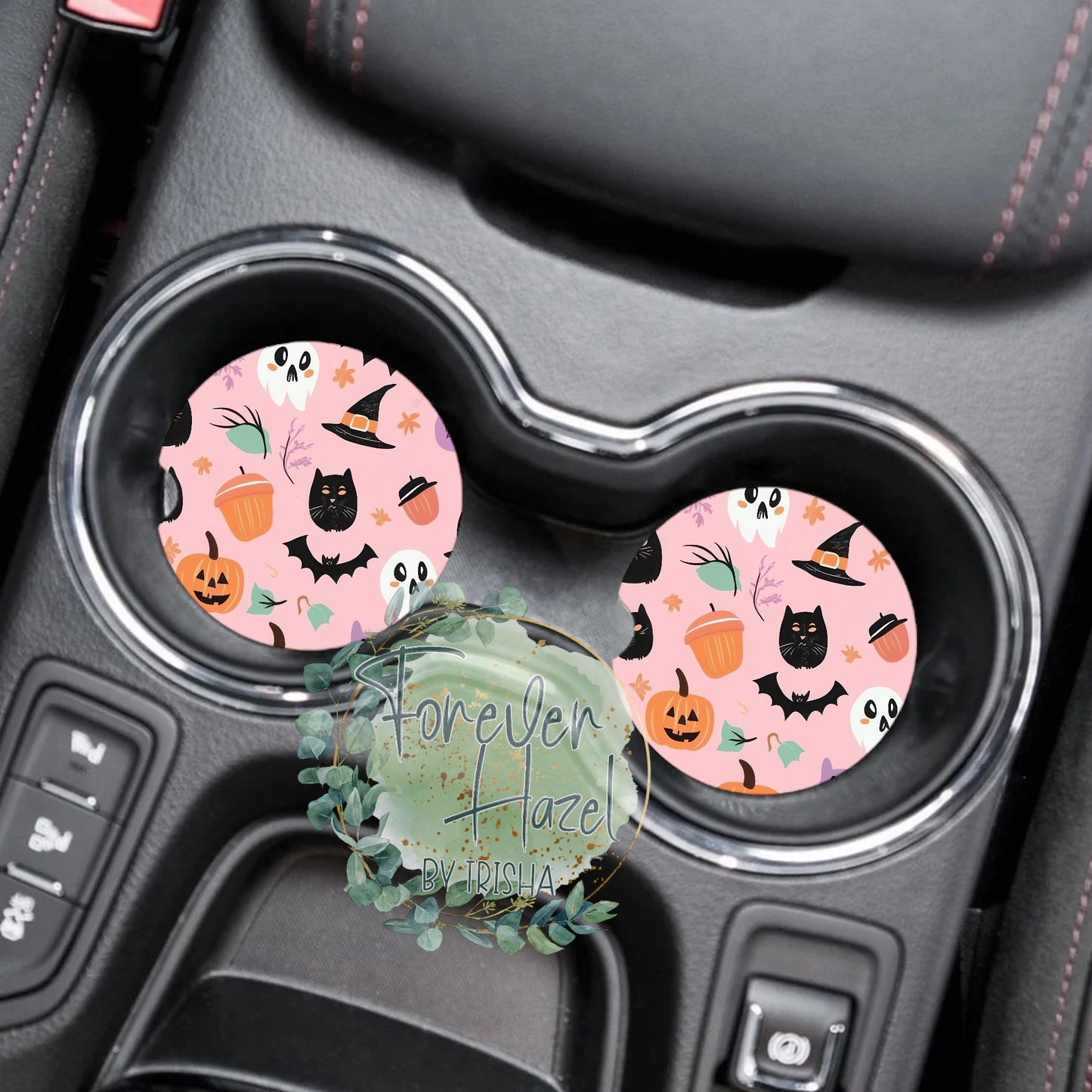 Pink and SpookyCar Coaster Set