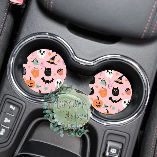 Pink and SpookyCar Coaster Set