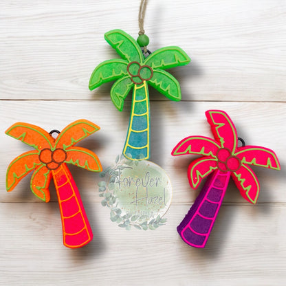 Neon Summer Collection Freshies | Palm Tree Freshie | Flip Flops Freshie | Sunrise Sunburn Sunset Repeat Freshie | Hibiscus Flower Freshie