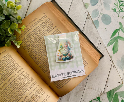 Pastel Rainbow Gnome Magnetic Bookmark