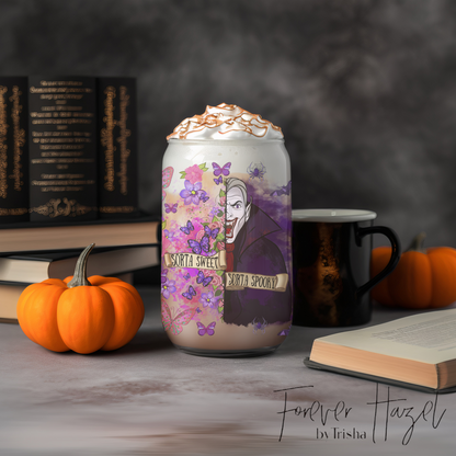 Sorta Sweet, Sorta Spooky Dracula 16oz Frosted Glass Can
