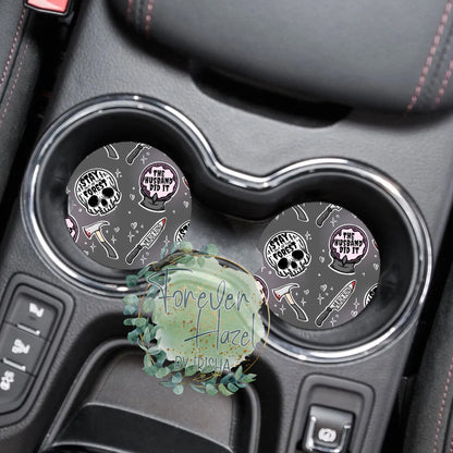 The Husband Did It Car Coaster Set